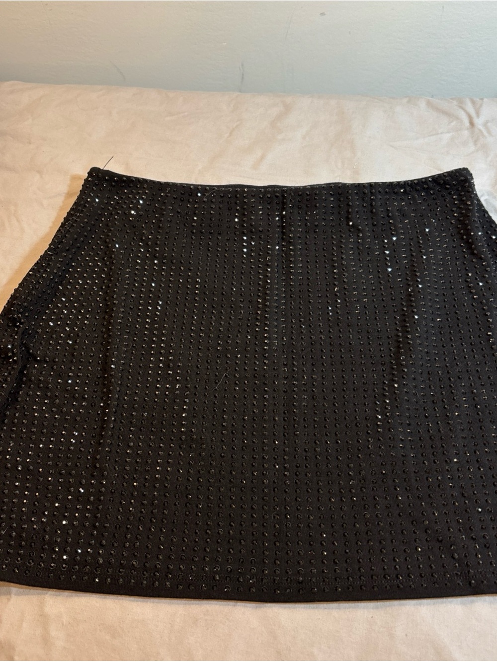 Windsor Black Sequin-Studded Mini Skirt. /476